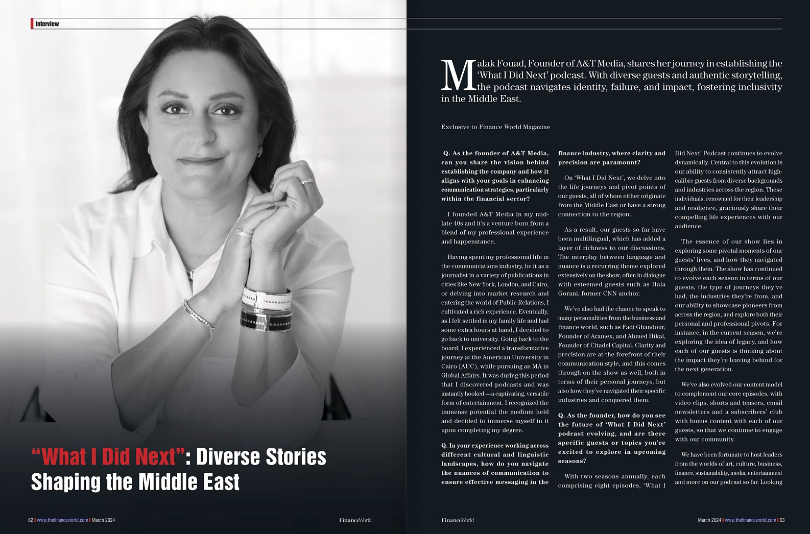 Finance World: Diverse stories shaping the Middle East